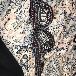 victoria secret pink strapless bra